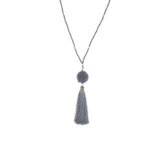 The Wanderer Tassel Necklace, Steel - Aid Through Trade
