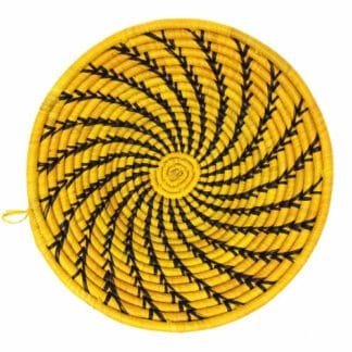 Fruit Basket, Yellow with Dark Spiral Swirl