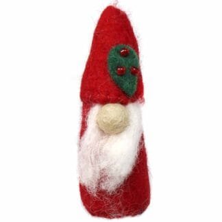 Christmas Ornament: Gnome, Red- Global Groove (H)