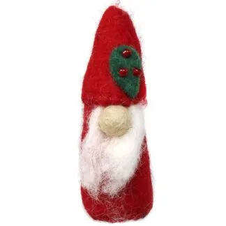 Christmas Ornament: Gnome, Red- Global Groove (H)
