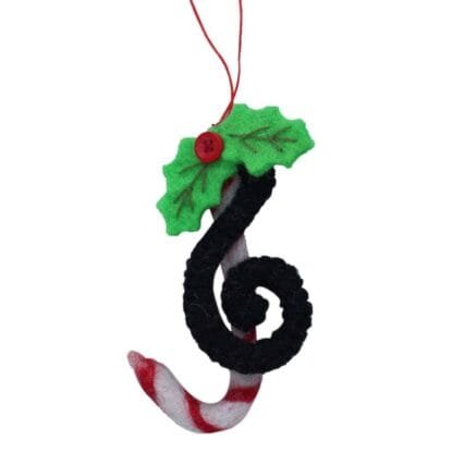 Treble Clef Felt Ornament - Global Groove (H)