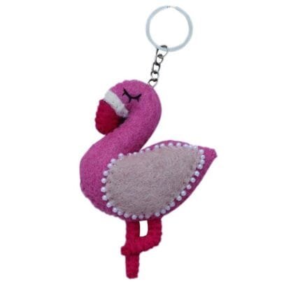 Felt Flamingo Key Chain - Global Groove (A)