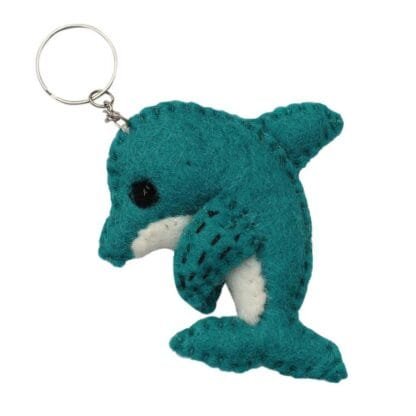 Felt Dolphin Key Chain - Global Groove (A)