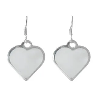 Mother of Pearl Heart Dangle Earrings