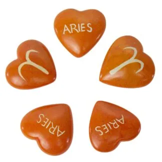 Zodiac Soapstone Hearts, Pack of 5: ARIES