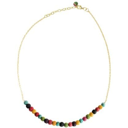 Delicate Kantha Sari Bead Necklace