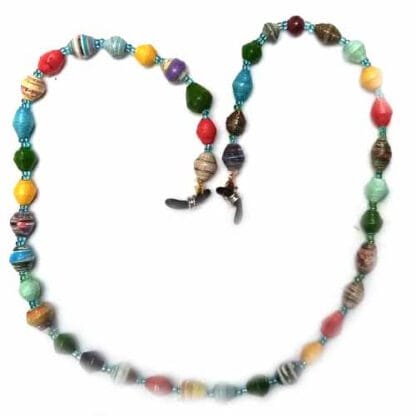 Face Mask/Eyeglass Paper Bead Chain, Colorful Round Beads - Image 5