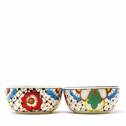 Half Moon Bowls - Dots and Flowers, Set of Two - Encantada - Image 4