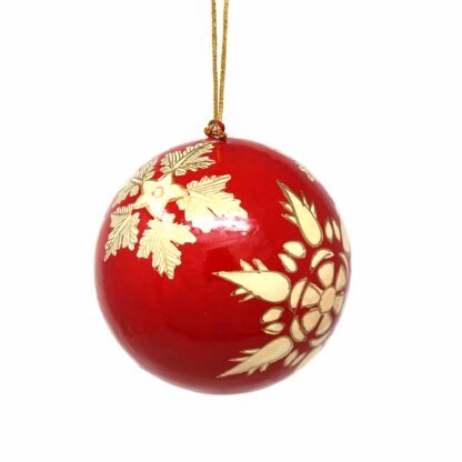 Handpainted Ornaments, Gold Snowflakes - Pack of 3 - Image 2