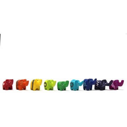 Soapstone Tiny Elephants - Assorted Pack of 5 Colors - Image 6