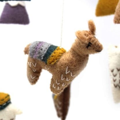 Hand Crafted Felt Little Llamas Mobile - Image 7