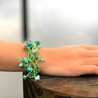 Chunky Stone Bracelet - Greens - Lucias Imports (J) - Image 4