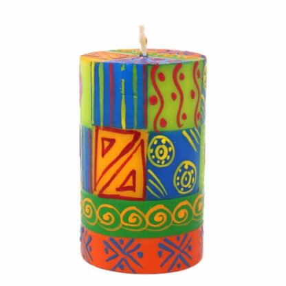 Single Boxed Hand-Painted Pillar Candle - Shahida Design - Nobunto - Image 3