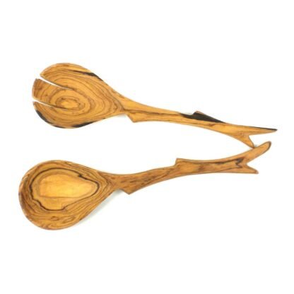 10 Inch Twig Salad Servers - Image 2