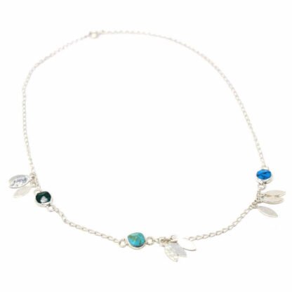 Necklace, Feathers and Turquoise - Image 2