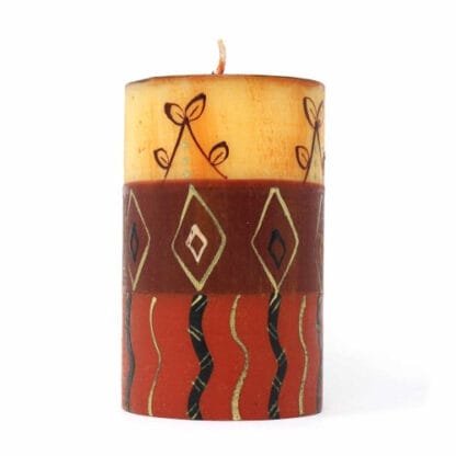 Single Boxed Hand-Painted Pillar Candle - Bongazi Design - Nobunto - Image 2