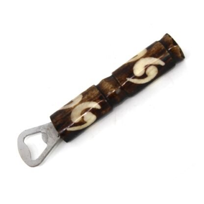 African Batik Bone Bottle Opener, Mixed Designs - Image 3