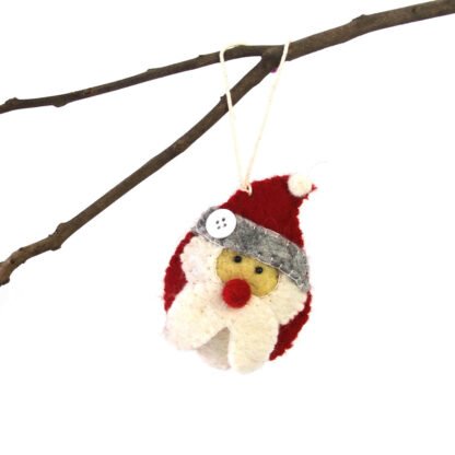 Hand Felted Christmas Ornament: Santa - Global Groove (H) - Image 2