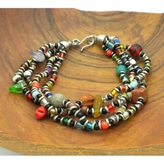 Beaded Multicolored 4 Strand Bracelet - Zakali Creations