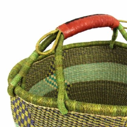 Bolga Market Basket, Large - Mixed Colors - Image 8