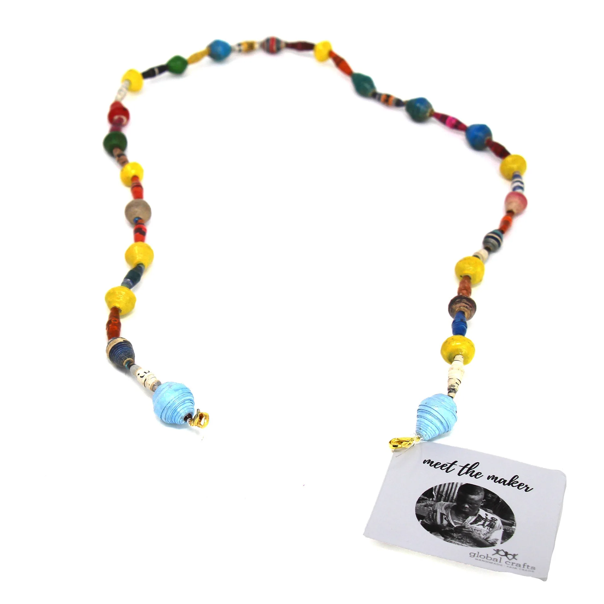 Face Mask/Eyeglass Paper Bead Chain, Colorful Mixed Shapes - Image 10