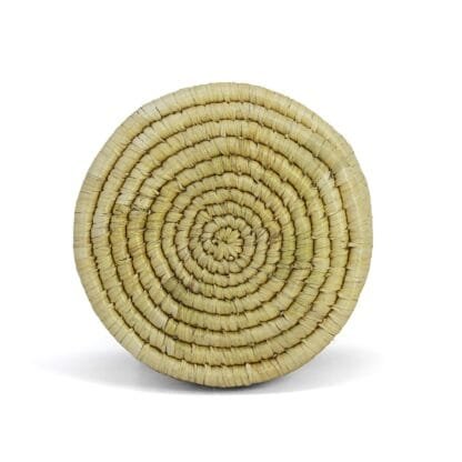 Dried Grass Basket, Black and Natural - Image 2