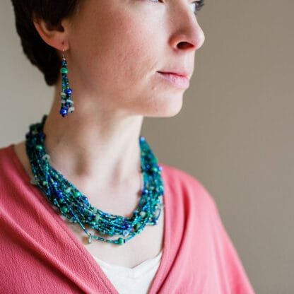 Beach Ball Earrings - Green Blue - Lucias Imports (J) - Image 4
