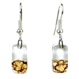 Root Beer Float Design Small Glass Earrings - Tili Glass