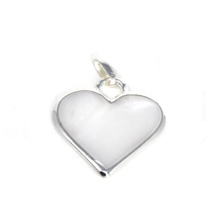 Corazon Blanco White Heart Pendant with Chain - Image 4