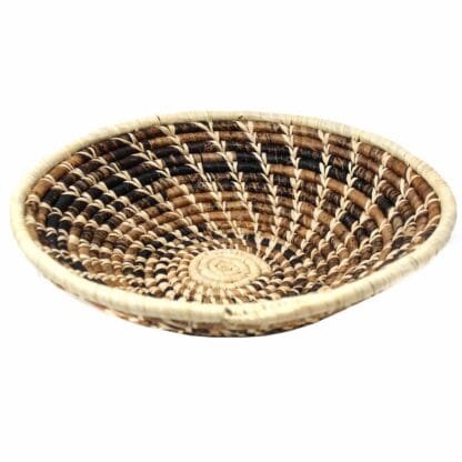 Woven Sisal Basket, Wheat Stalk Spirals In Natural - Image 7
