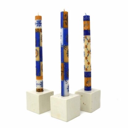 Tall Hand Painted Candles - Three in Box - Durra Design - Nobunto - Image 4