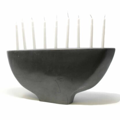 Soapstone Black Menorah - Smolart - Image 5