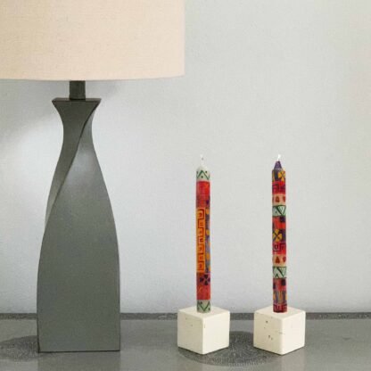 Set of Three Boxed Tall Hand-Painted Candles - Indaeuko Design - Nobunto - Image 3