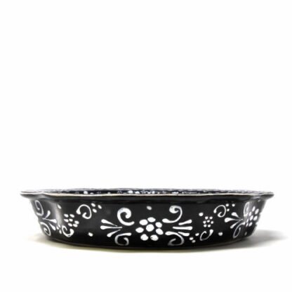 Encantada Handmade Pottery Serving Dish, Black & White - Image 3