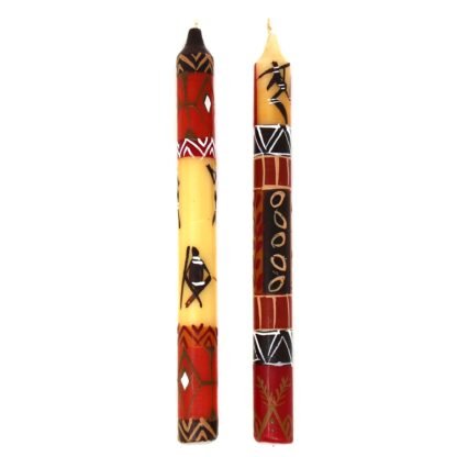 Tall Hand Painted Candles - Pair - Damisi Design - Nobunto - Image 3