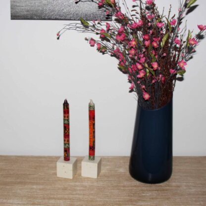 Set of Three Boxed Tall Hand-Painted Candles - Indaeuko Design - Nobunto - Image 5