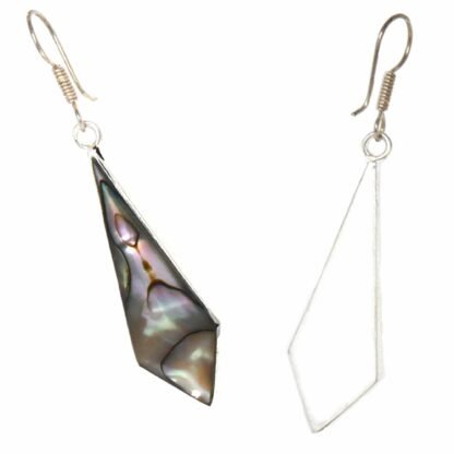 Abalone Diamond-Shaped Dangle Earrings - Image 6