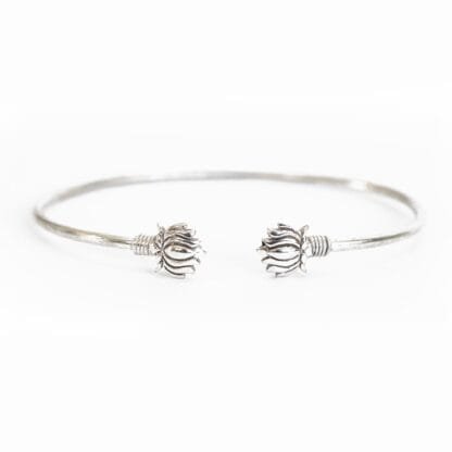 Double Lotus Cuff Bracelet - Image 3