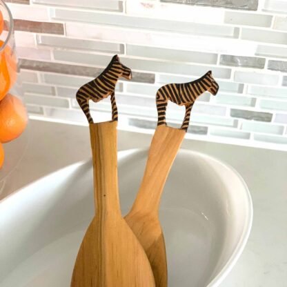 Zebra Salad Serving Set - Image 5