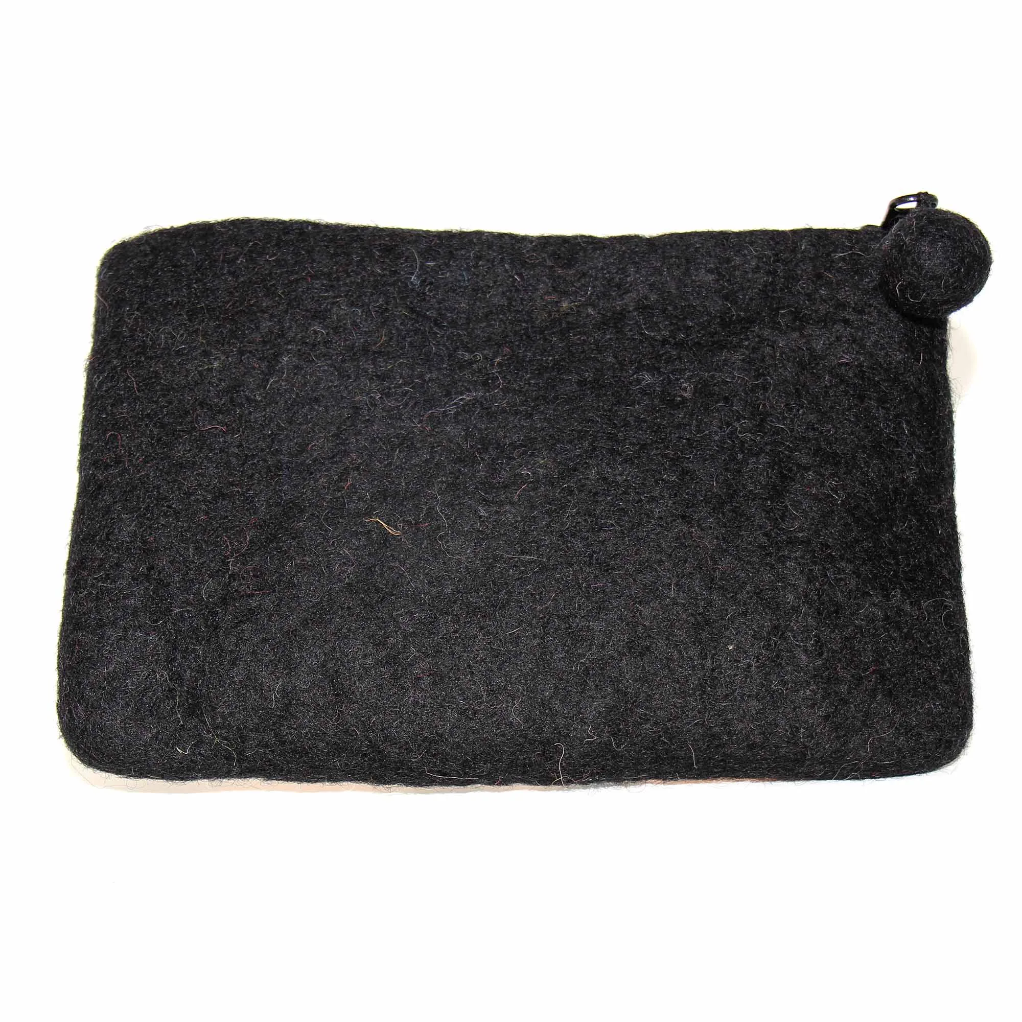 Hand Crafted Felt: White Cat Pouch - Image 3