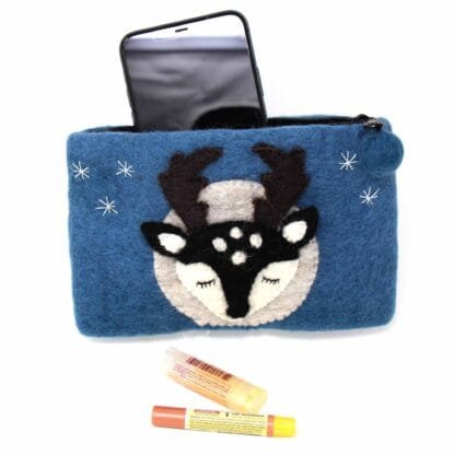 Hand Crafted Felt: Stag Pouch - Image 2