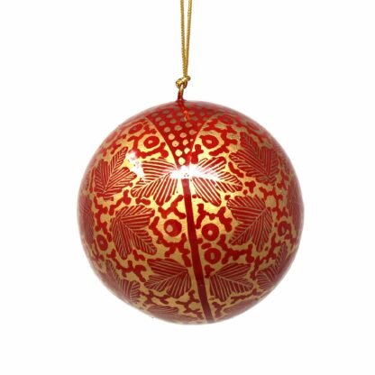 Handpainted Ornament Gold Chinar Leaves - Image 2