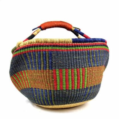 Bolga Market Basket, Large - Mixed Colors - Image 4