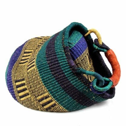 Bolga Pot Design Market Basket, Mixed Colors - Image 12