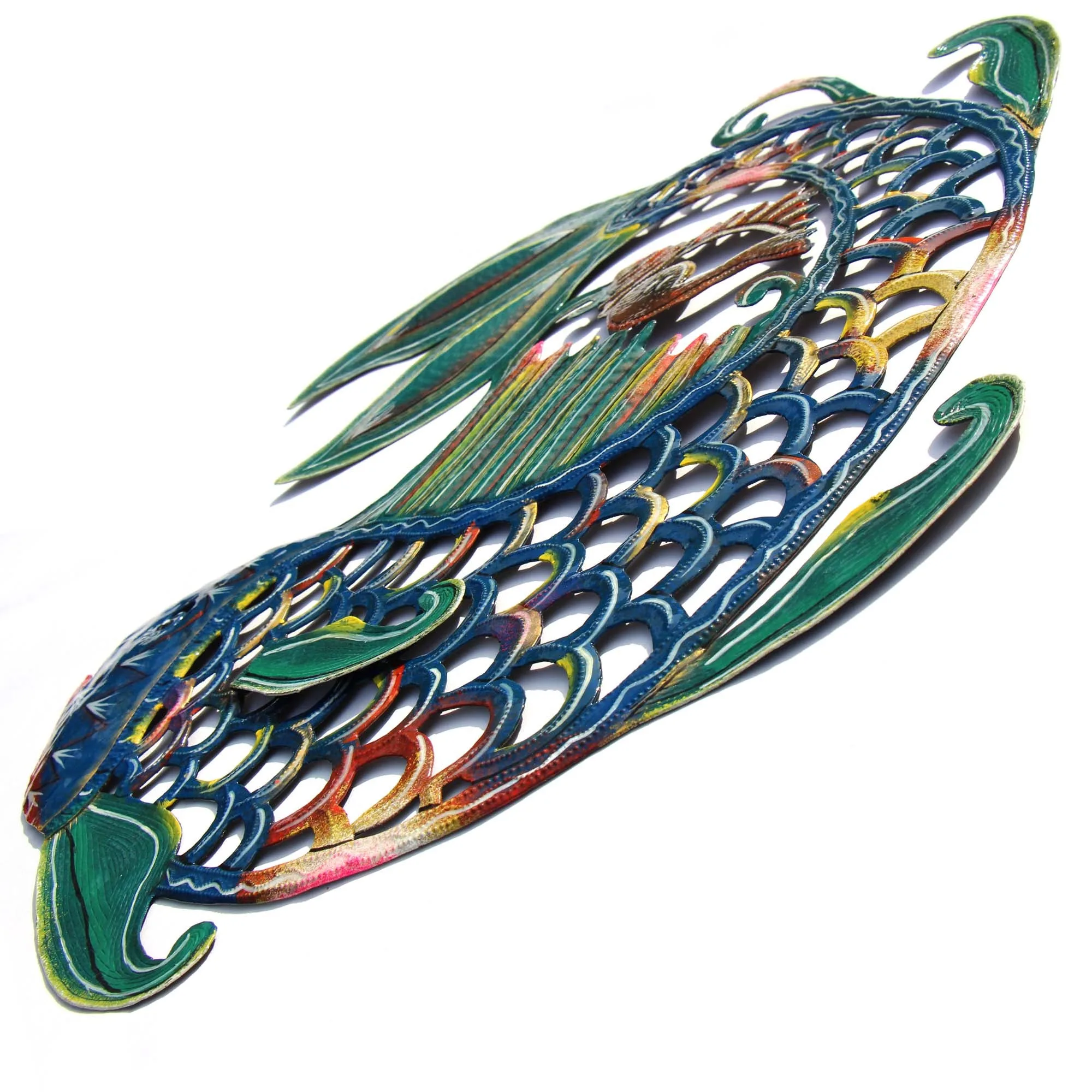 24 inch Painted Fish & Shell - Caribbean Craft - Image 5
