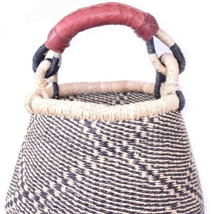 Bolga Pot Basket - Navy Neutral - Image 7