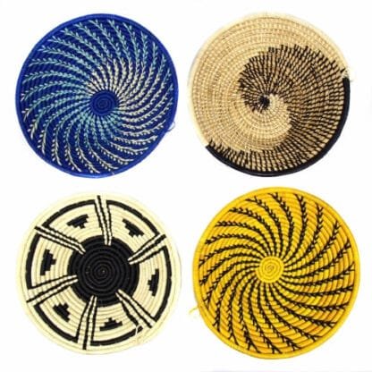 Fruit Basket, Yellow with Dark Spiral Swirl - Image 5