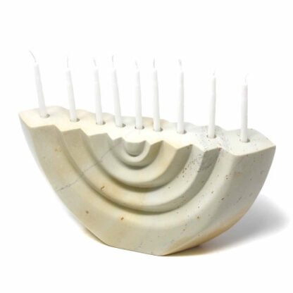 Soapstone White Menorah - Smolart - Image 5