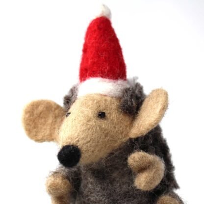 Hand Felted Christmas Ornament: Hedgehog - Global Groove (H) - Image 3