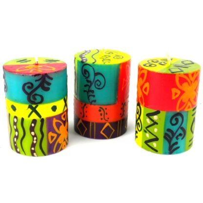 Set of Three Boxed Hand-Painted Candles - Matuko Design - Nobunto - Image 5